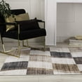 thumbnail image 3 of 8' X 11' Beige Brown and Gray Checkered Area Rug, 3 of 10