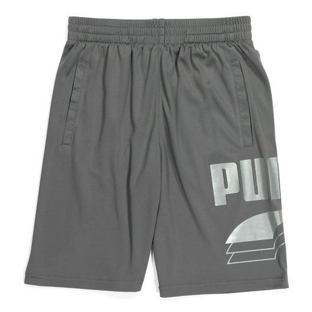 PUMA PUMA BOYS SHORTS GREY ROCK SZ MEDIUM 10 12 ATHLETIC