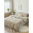 thumbnail image 2 of Move Over Taupe Bedding Set Soft Washed Microfiber Wave Tassel Duvet Cover Set King, 2 of 7