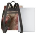 thumbnail image 3 of Disketp Haired White Horse Mochila de Cuero para Mujer, Bolso de Espalda Antirrobo con Estilo para Viaje, Trabajo y Uso Diario, 3 of 4