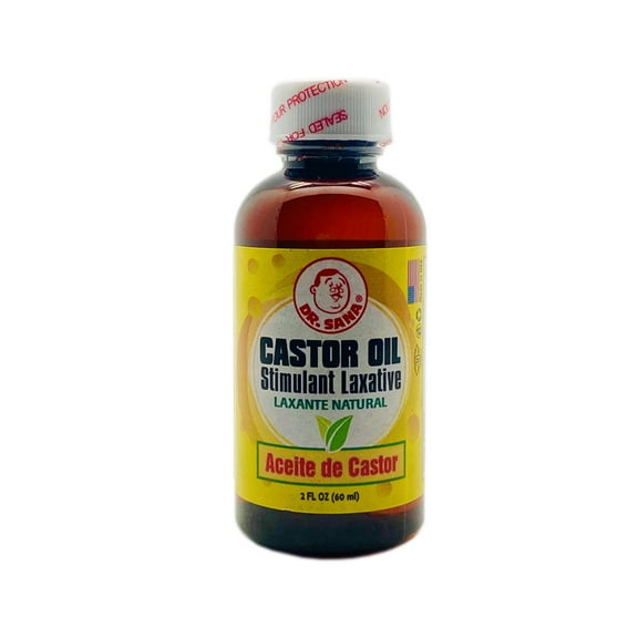 Dr. Sana Castor Oil, Natural Stimulant Laxative, Relief for Occasional Constipation 2 oz. Bottle.