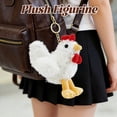 thumbnail image 4 of Cute Chicken Plush, Rooster Keychain, Soft Stuffed Animal Plush Toy Keyring, Keychain Doll Pendant, Bag Charm for Backpack Purse Keys, Birthday Graduation Gift for Friends Classmates, Light Brown, 4 of 5