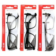 M+ Mens 3-pack Reading Glasses - Oliver/Birch/Frazier +3.00
