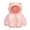 Pink, variant on Toddler Boys Girls Winter Down Coat Baby Hoodie with Bear Ear Windproof Down Coats Toddler Boys Winter Jacket 18-24 Months