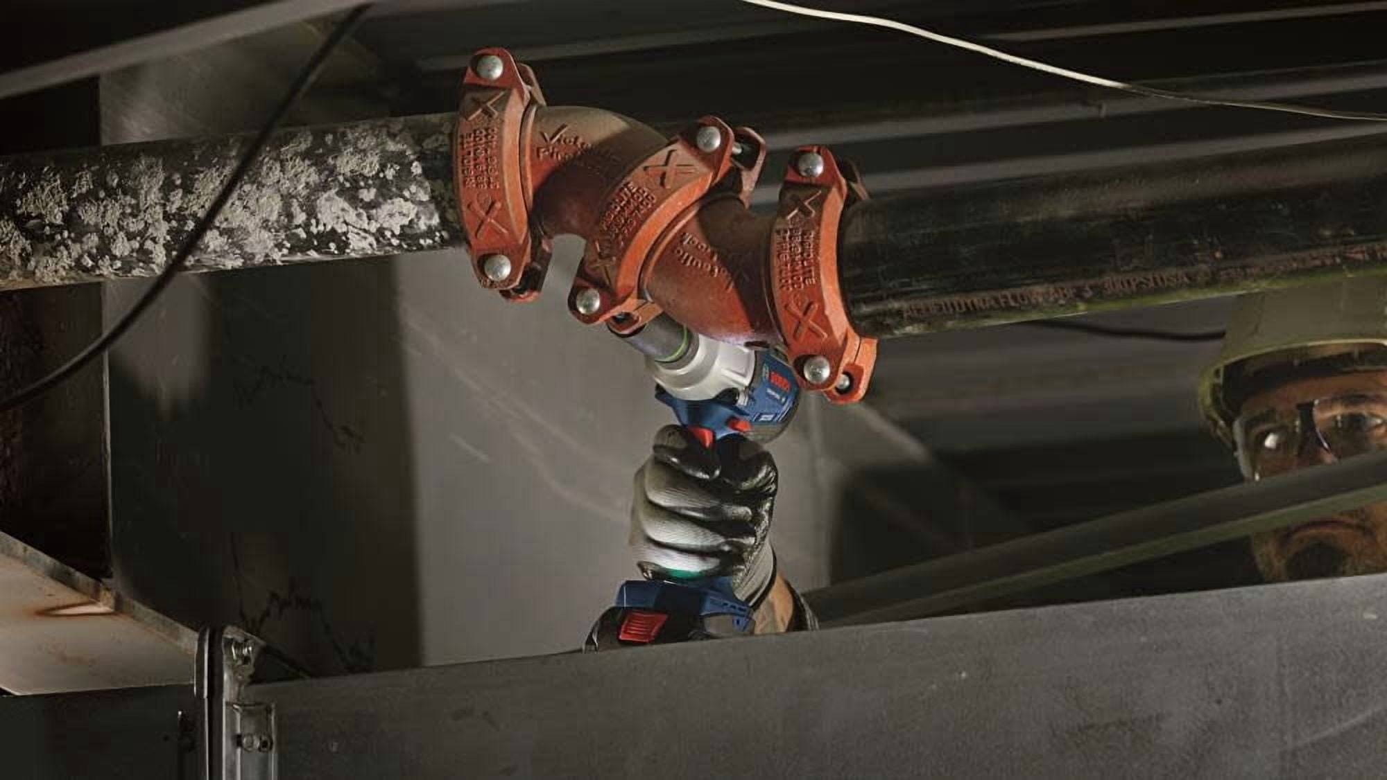 Bosch 18V 1/2" Impact Wrench With Friction Ring Mid Torque And Thru Hole Connected Ready Bare Tool