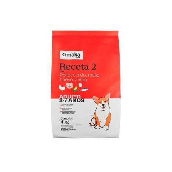 Maka Receta 2 Adulto Razas Medianas y Grandes 4 Kg
