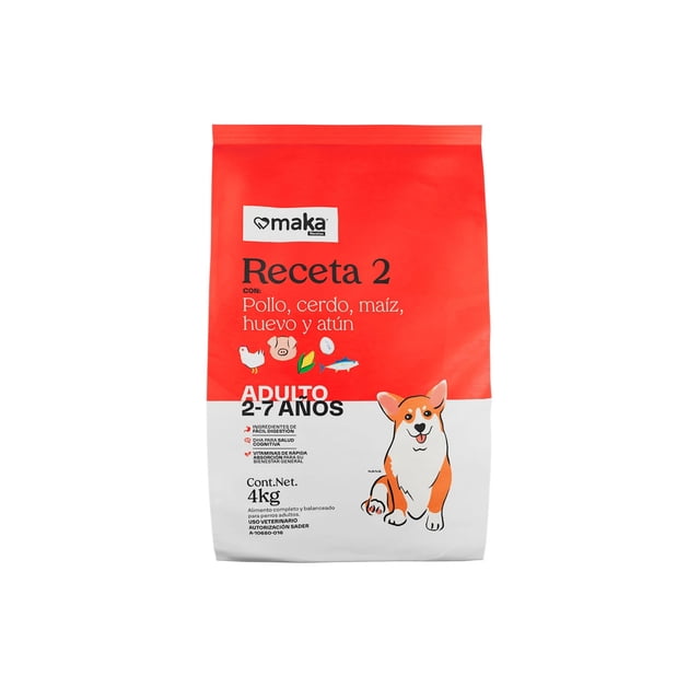 Maka Receta 2 Adulto Razas Medianas y Grandes 4 Kg