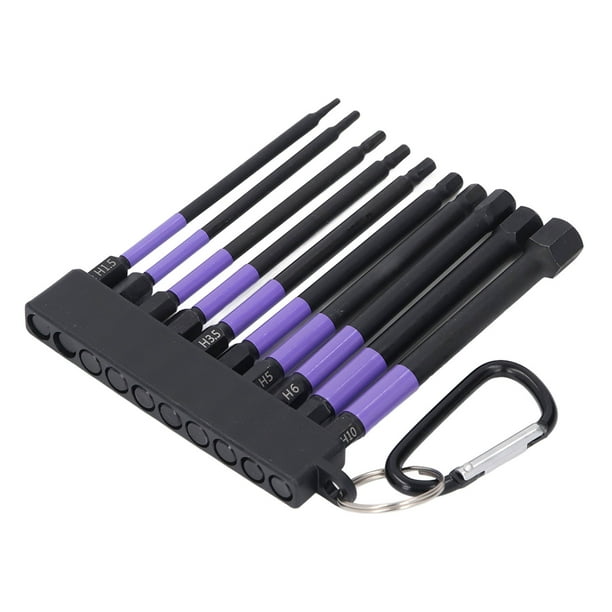 Juego De Puntas De Destornillador De Impacto, Juego De Puntas De Destornillador Multifuncionales Magnéticas De 4 Pulgadas Y 100 Mm, Antideslizantes De Alta Resistencia, 10 Piezas