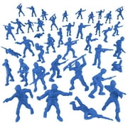 BMC Classic Plastic Army Men - 40pc Blue WW2 Soldier Figures - Made in USA