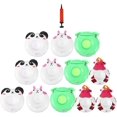thumbnail image 1 of CPDD 12pcs Inflatable Cup Holder Floats Rabbit Cow Panda Frog Style Inflatable Cup Coaster Water Pool Tub Drink Floats with 1 Air Pump Swimming Pool Party Supplies, 1 of 9