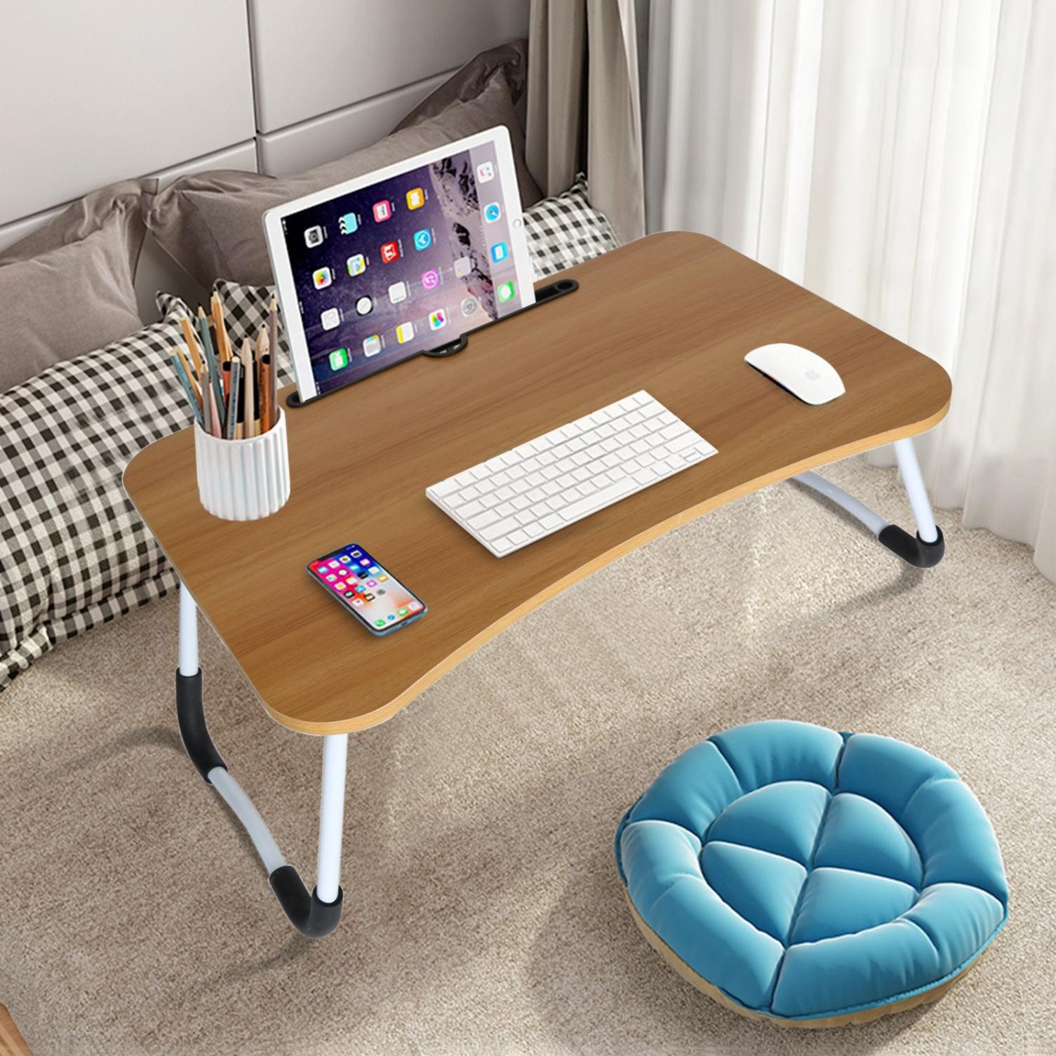 Foldable Portable Large Bed Tray U Legs, Khaki