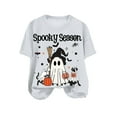 thumbnail image 4 of mgoYE Halloween Womens Clothing Halloween Shirts for Women Cute Ghost Shirt Fall Pumpkin Tshirt Coffee Graphic Tees casual Short Sleeve Tops(White,M), 4 of 4