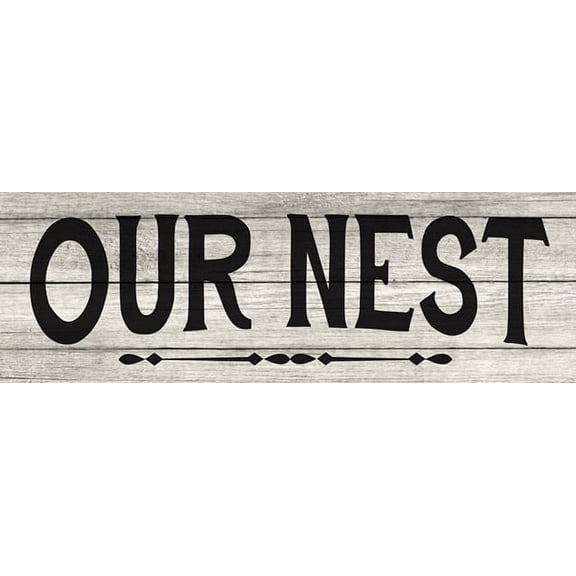 Our Nest Chic White Farmhouse Wood Sign Wall Décor Gift 8x24 Wood Sign B3-08240028133