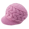 thumbnail image 2 of Holzlrgus Womens Winter Beanie Warm Knitted Slouchy Wool Hats Cap with Visor, 2 of 7