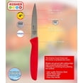 thumbnail image 2 of Meat Red Kitchen Knife - 4\u201d Steak and Vegetable Knife - Razor Sharp Pointed Tip, Straight Edge - Color Coded Kitchen Tools by The Kosher Cook, 2 of 5