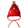 thumbnail image 3 of Christmas Tree Hat for Pets Dog Cat Xmas Costume Scarf Bib Ties Adjustable Christmas Party Plush Headgear Accessories Costume-S, 3 of 10