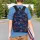 thumbnail image 4 of Easygdp Cute Line Fish Mochila Ligera de 15 Pulgadas para Estudiantes, Mochila Cómoda para la Escuela y Viajes, Correas Ajustables, 4 of 6
