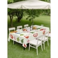 thumbnail image 4 of Outdoor Tablecloth with Umbrella Hole for Patio/Picnic/Party/Camping, Spring Floral Waterproof Table Cloth Rectangle Table Cover Washable, Green Botanical Summer Flower Birds (54"x 80"), 4 of 8