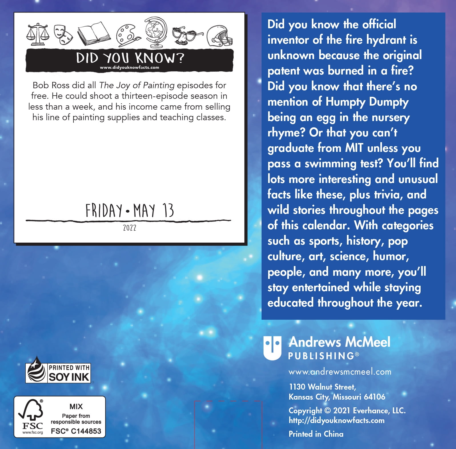 2022 Did You Know? 5 315" x 5 394" Day to Day Calendar by Andrews McMeel Publishing