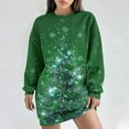 thumbnail image 2 of Pisexur Robes pour Femmes Noël Décontracté Robe Chandail à Col Rond Manches Longues Imprimé de Noël Robe des Fêtes Mode Automne Robe Courte, 2 of 3