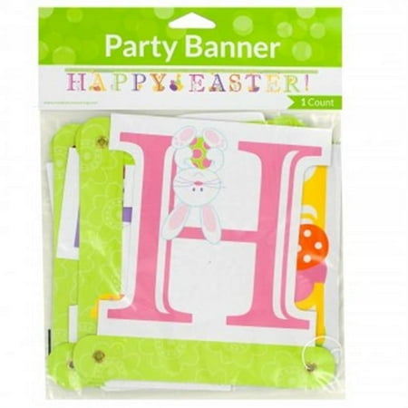 Kole Imports PB918-108 Happy Easter Jointed Party Banner, 108 Piece -Pack of 108