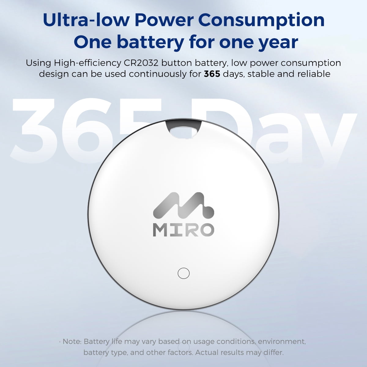 MIRO T1R Bluetooth Tracker Smart Finder Compatible with Apple Find My(iOS only) Item Finder Smart Tag IP6 Waterproof