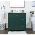 thumbnail image 2 of Elegant Decor Americana 36" Wood Single Bathroom Vanity in Brown Teak, 2 of 7