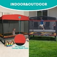 thumbnail image 4 of Skywalker Trampolines 6x4ft Rectangle Trampoline with Safety Enclosure Net - Indoor/Outdoor Mini Trampoline for Kids & Toddlers, Durable Steel Frame (Red)​, 4 of 7