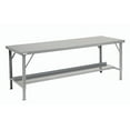thumbnail image 4 of Global Industrial 606763 120 x 28 in. Heavy-Duty Extra Long Folding Assembly Workbench, Gray, 4 of 4