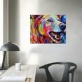 thumbnail image 4 of Acheng Abstract Grizzly Bear Canvas Wall Art Home &amp; Cabin Decor | Unique, Modern, Colorful Grizzly Brown Bear Canvas Picture Wall Art Decor For Home, Cabin, Nursery, Kids Room, Play Room,  16x12in, 4 of 6