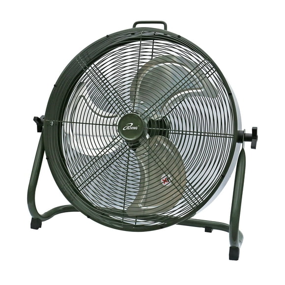 Ventilador de suelo de camping iLiving 18 con batería recargable de 18 cm