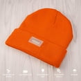 thumbnail image 5 of Morttic Unisex Knitted Beanie With Light ,Winter Warm Cuffed Beanie Cap Built-In 5 LED Flashlight Men Women Outdoor Headlamp Hat for Hiking ,Camping ,Running (Orange), 5 of 8