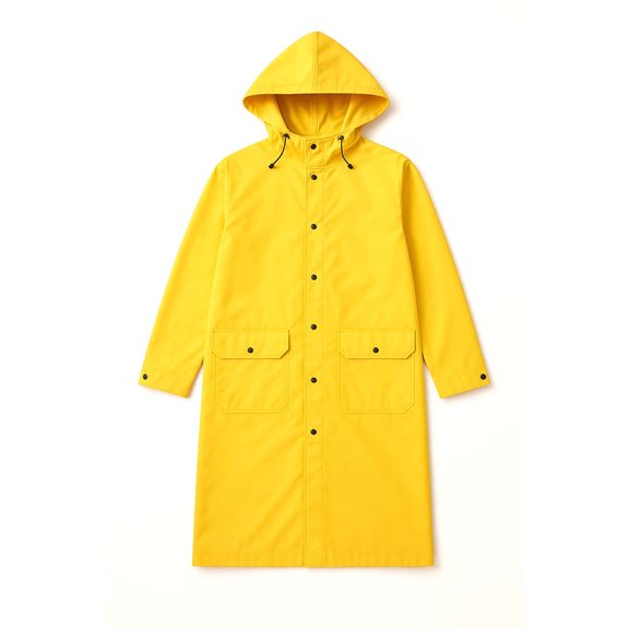 Interstate Safety 40451 PVC Polyester Raincoat with Detachable Hood - Extra Large