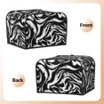 thumbnail image 2 of KLL Leopard And Zebra 2 Print 4 Slice Toaster Dust Covers Kitchen Small Appliance Cover with 2 Pockets,Can hold Jam Spreader Knife & Toaster Tongs (12.4 x 10.6 x 8.2), 2 of 6