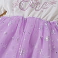 thumbnail image 3 of IBTOM CASTLE Baby Girls Winter Snowflake 1st Birthday Outfit Velvet Princess Dress + Headband Christmas Cake Smash Photo Shoot 12-18 Months Lilac Snowflake One, 3 of 8