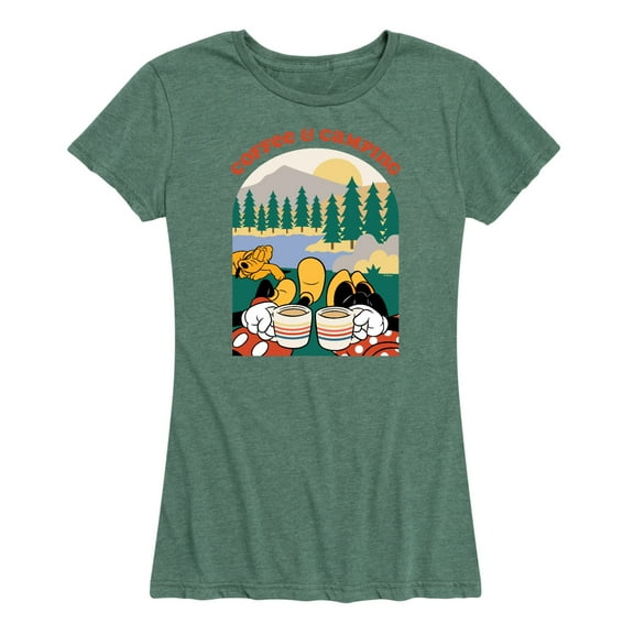 Mickey & Friends - Coffee And Camping - Women's Short Sleeve Graphic T-Shirt