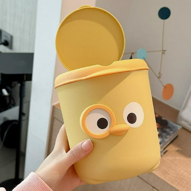 Mini Bote De Basura, Mini Bote De Basura De Plástico Compacto Y Versátil Con Tapa Desmontable Para Mesa