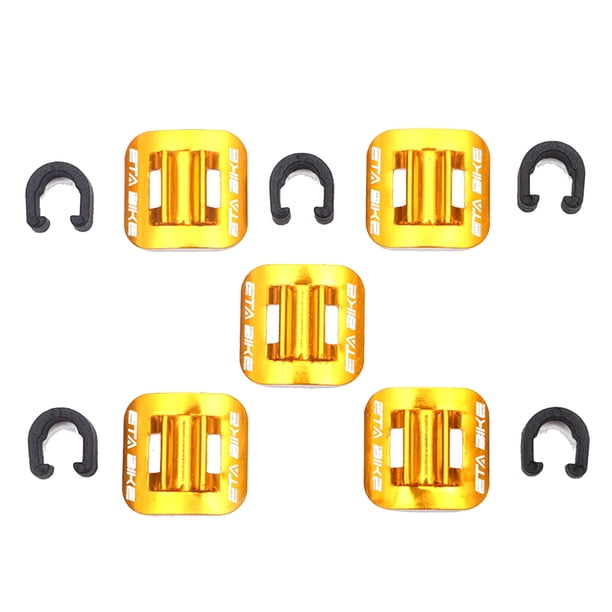 Soidarity Abrazadera fija tipo C, 5 uds., Cable de freno, guía para bicicleta, tubo profesional, Clip en forma de C de aluminio, suministros para ciclismo Ciclismo No.04 Soidarity OD0286-04