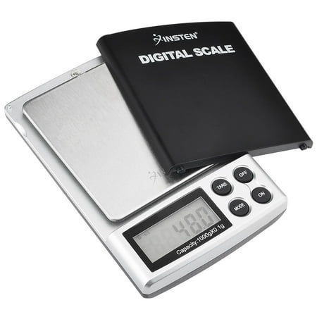 Insten 2lb Digital Pocket Scale Jewelry Scale in Grams .01 gram (1000g x 0.1g) with Stainless Steel Salver and LCD (Best Digital Jewelry Scale)