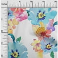 thumbnail image 1 of oneOone Viscose Chiffon Light Blue Fabric Flower Watercolor Dress Material Fabric Print Fabric By The Yard 42 Inch Wide, 1 of 4