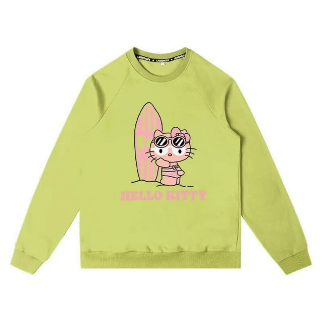Hellokitty Kitty Joint Crewneck Hoodie Female Autumn Hello Cat Coat Two Yuan Loose Printed Clothes HOEMLIN HOEMLIN