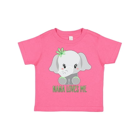 

Inktastic Nana Loves Me- Cute Elephant Gift Toddler Boy or Toddler Girl T-Shirt