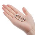 thumbnail image 4 of Deslizantes Hebillas, 12uds 35x15x2,2mm Metal Rectángulo Tri-deslizante Deslizamiento Hebilla Rodillo Pasador Hebilla Ajustador para Cinturón Bolso DIY Accesorios, Plateado Tono, 4 of 5