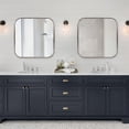 thumbnail image 5 of Tyler Dillon Brushed Brass Square Stainless Steel Framed Vanity Mirror - 30" x 30", 5 of 9