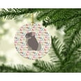 thumbnail image 2 of Beige Wellman Chinchilla Christmas Ceramic Ornament 2.8 in x 2.8 in, 2 of 3