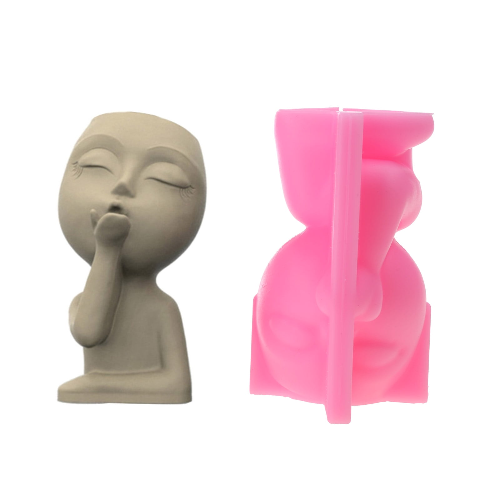 Holder Resin Mold,Gypsum Flower pots Silicone Molds Doll Epoxy Resin Casting Molds for diys-Jewelry Storage Box