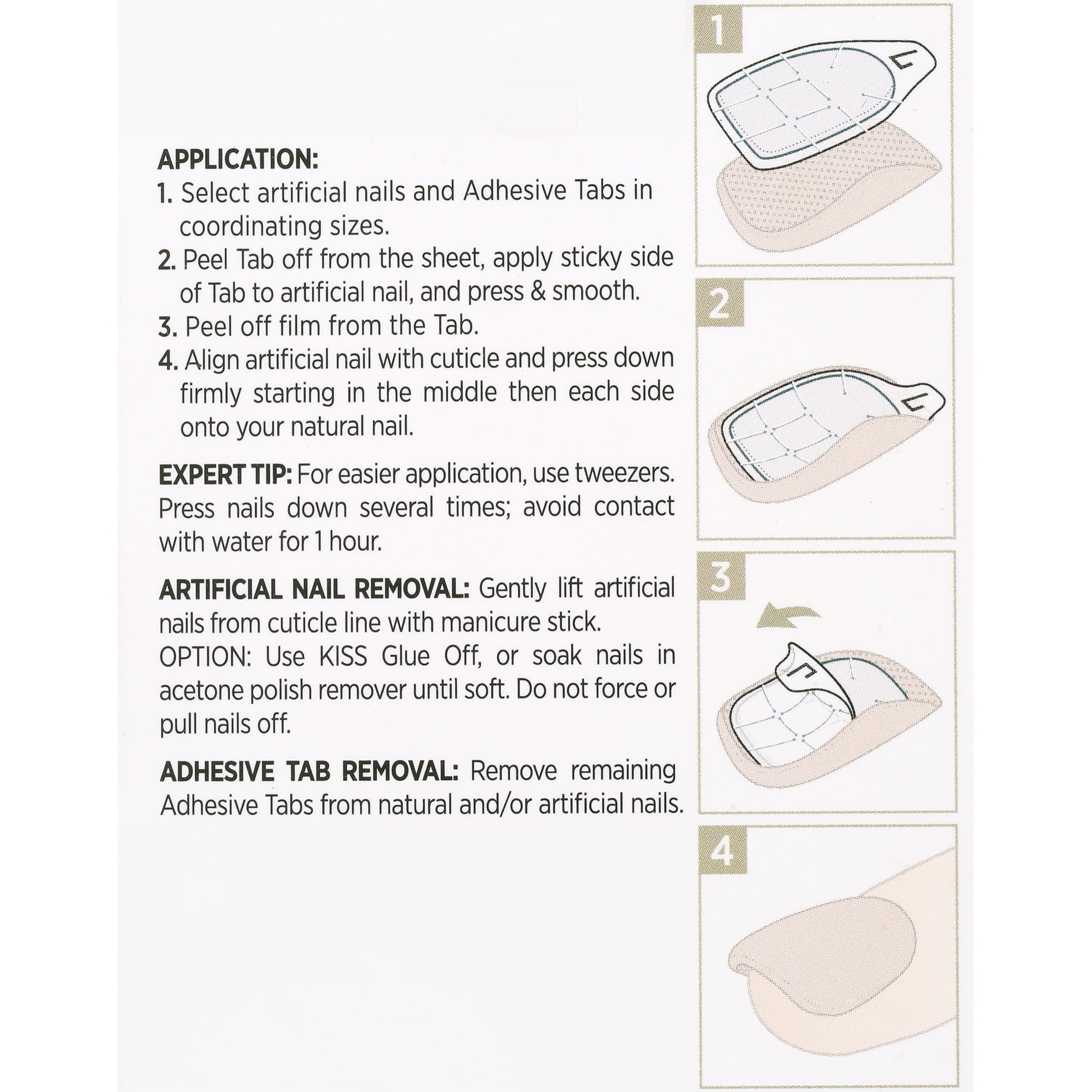 KISS imPRESS Tab to Go Mega Hold Super Adhesive Tabs, 12 Sizes, 48 Pieces