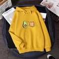 thumbnail image 2 of KEEVICI Cute Avocado Vegan Bread Cartoon Sudaderas con capucha para mujer Adepaton WMZY-667-15, 2 of 7