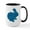 White/Black Inside, variant on CafePress - Blue Glitter Silhouette Easter Bunny Mugs - 15 oz Ceramic Large White Novelty Mug