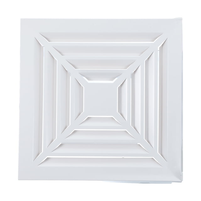 Cubierta de ventilación cuadrada Uxcell, rejilla de retorno de aire de aleación de aluminio para pared lateral o difusor de aire de techo blanco
